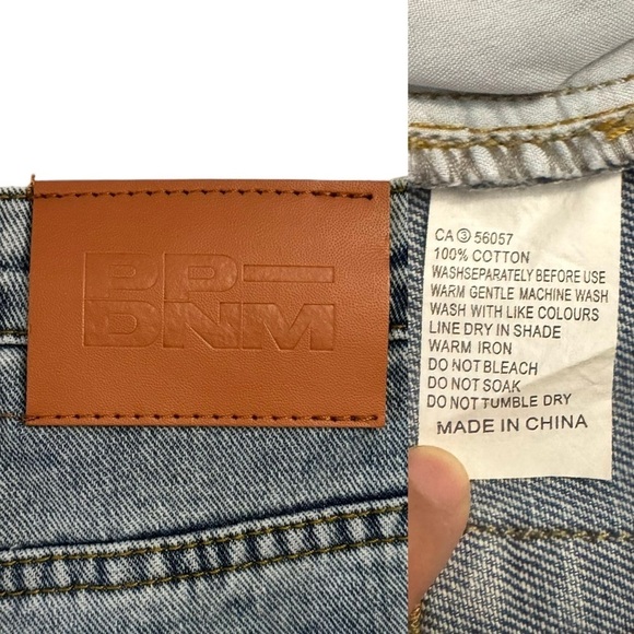 Princess Polly High Rise Tapered Leg Distressed Ripped Rigid 100% Cotton Jeans 2 - Picture 3 of 16